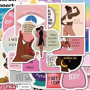 SCXXBSW 52pcs Vision Board Cartoon Graffiti Stickers Decorative